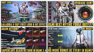 Next X Suit & Supercars Frist Look  Bgmi Next Mythic Forge  No More Bonus uc Event in bgmi