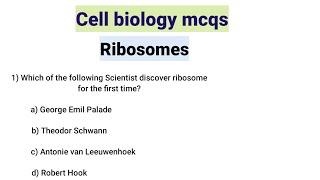 Cell biology mcq questions and answers mcqs on ribosomes