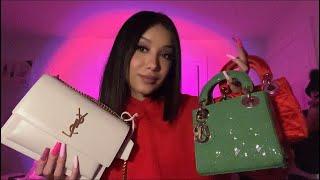 ASMR DESIGNER BAGS I REGRET BUYING  Pursebag collection tapping for sleep