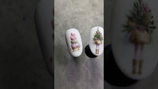 Новогодние дизайны акварелью #акварельнаногтях #nailart #акварельнаятехника #naildesign