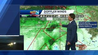 Severe weather in Iowa Polk County now under tornado warning