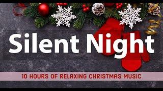 Silent Night With Lyrics  Christmas Carol Relaxing Music  Sleep Music 10 Hours