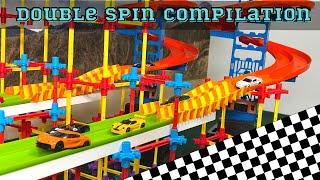 Diecast Cars Racing Tournament  Double Spin Track Race  Mega Compilation