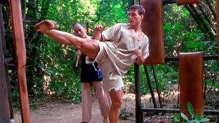 He makes his legs stronger than wood  Kickboxer  CLIP