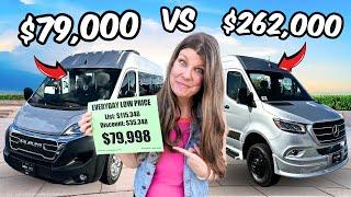 Cheapest Van vs. Most Expensive Van in 2024 Class B Camper Vans