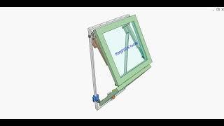 Motorized vertical folding window