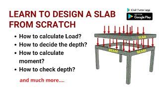 Learn to design a slab from scratch  Design of one way slab as per IS456 2000 Civil Tutor