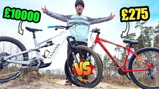 £10000 MOUNTAIN BIKE VS £275 BUDGET MTB