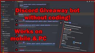 How to make a Discord Giveaway bot in under 3 minutes No Coding