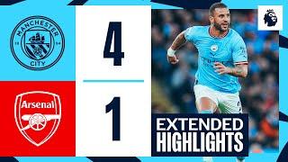 EXTENDED HIGHLIGHTS  Man City 4-1 Arsenal  De Bruyne Stones & Haaland Goals