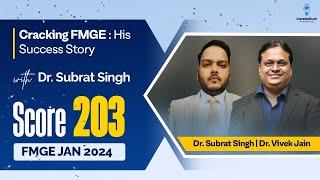 Cracking FMGE Dr. Shubrats Success Story  Interview with Dr. Vivek Jain