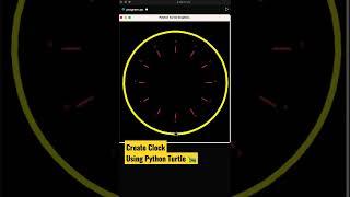 Draw Clock Using Python Turtle  Coding Status  #shorts #coding #programming