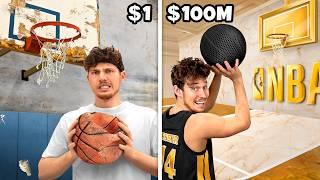 $1 vs $100000000 Basketball Court