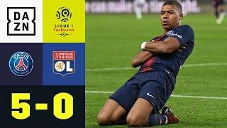 In 13 Minuten Kylian Mbappe mit Viererpack PSG - Olympique Lyon 50  Highlights  Ligue 1  DAZN