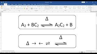 How To Insert Symbols In MS Word  How To Write Chemical Reaction in MS Word  Chemical Reaction.