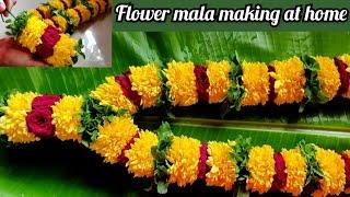 300g samanthi Poo 200g red rose 100g Tulasihow to make samanthi flower garland