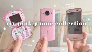 Pink phones over 10 years  My cute  kawaii phone collection 