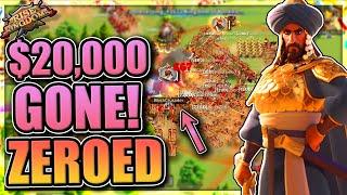 Player loses $20000 in Mobile Game Rise of Kingdoms 100M Power Whale Zeroed