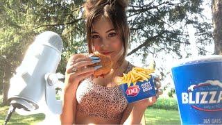 ASMR SMACKING ON Dairy Queen