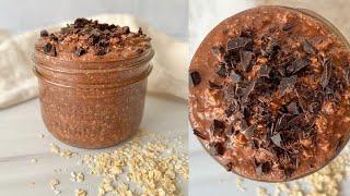 Healthy Chocolate Fudge Overnight Oats — 4 Ingredients Only #healthy #shorts