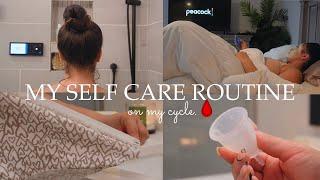 MY SELF CARE ROUTINE ON MY CYCLE hygiene relief tips & motivation