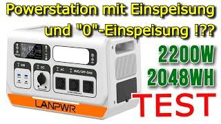 LANPWR 2200 Powerstation mit Einspeisung und 0-Einspeisung  Solaranlage Speicher Balkonkraftwerk