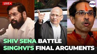 Abhishek Manu Singhvis Final Arguments In Shiv Sena Case  Live