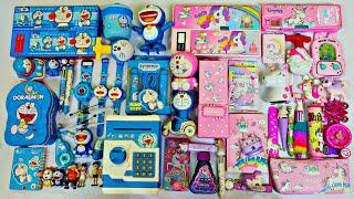 Latest DORAEMON vs UNICORN Toys CollectionPiggybank slime Geometry box Helicopter Pen Sharpener