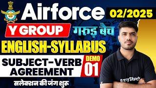 Airforce English Syllabus 2024  Airforce English Demo 01  Subject Verb Agreement 01