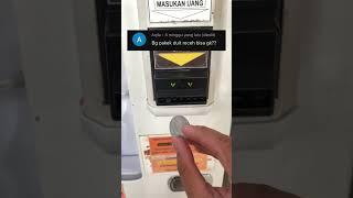 Beli minuman di vending machine pakai koin receh? #shorts #trending #trendingshorts