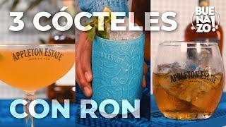 3 cócteles con ron que debes probar recetas y preparación  Buenazo