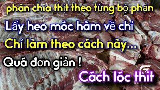 Chi tiết cách pha lọc thịt lợn Cách tách thịt theo từng món