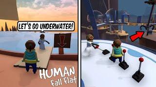 GRANNY AND BALDI GOING TO SECRET UNDERWATER BASE in HUMAN FALL FLAT