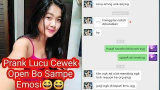 PRANK LUCU CEWEK OPEN BO DI MI CHAT SAMPE EMOSIAN