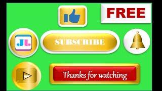 Gold Subscribe Button  Green Screen Subscribe Button  Top Free Subscribe Button 2020