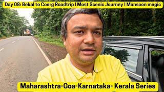 EP08 Bekal to Coorg Roadtrip I Most Scenic Road I Rainy Roads Exploring the Western Coast