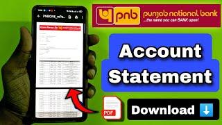 Punjab National Bank Account ka Statement kaise download kare  PNB Account Statement Download