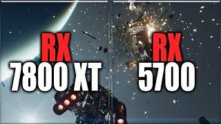 RX 7800 XT vs RX 5700 Benchmarks - Tested in 20 Games