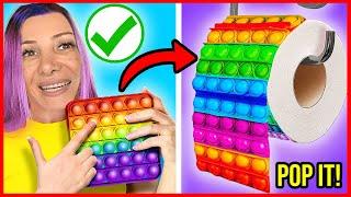 DIY POP IT HAYAT HİLELERİ TİKTOK POP İT MEYDAN OKUMASI Dobişko Tv