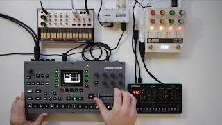 Synth jam with Elektron Octatrack Roland S-1 Hologram Chroma Console Korg Volca Keys