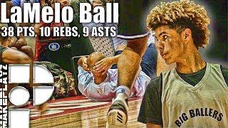 LaMelo Ball Drops a 38 PT Triple Double while Lavar Does Sit Ups on Sideline
