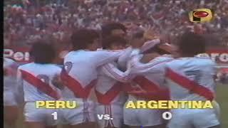 Golazo de Oblitas. Perú 1 Argentina 0 Eliminatorias México 1986 . Domingo 23 de Junio de 1985