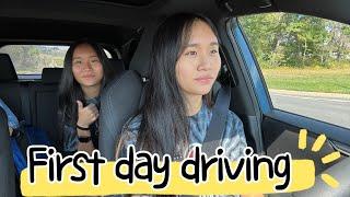 Janet and Kates First Day of Driving