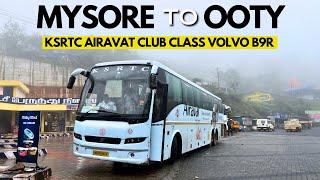 Mysore to OOTY Bus Journey in MONSOON in KSRTC Airavat Club Class VOLVO B9R Multiaxle