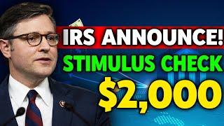 IRS ANNOUNCEMENT - $2000 STIMULUS CHECK WILL BE ISSUE THIS WEEK FOR ALL SOCIAL SECURITY RECIPIENTS