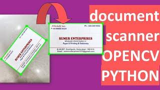 How to Create a Document Scanner Using  OpenCV Python  Complete Python Web App