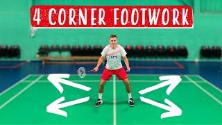 4 Corner Footwork - A Step-By-Step Badminton Tutorial