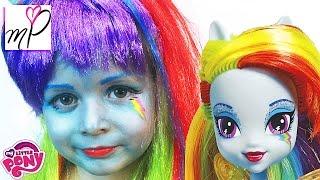 Макияж Makeup Tutorial  My Little Pony Rainbow Dash  Equestria Girl Doll Cosplay