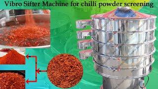 Vibro Sifter Machine for chilli powder screening with vibrating separator