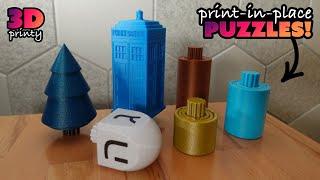 Print-in-Place Puzzle Boxes